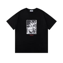 OW Renaissance Religious Oil Painting Photo Collage Dual Print Short Sleeve T-shirt