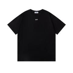 OW Newspaper Collage Arrow Dual Front Back Short Sleeve T-shirt