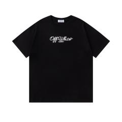 OW Scissors Outline Arrow Dual Front Back Short Sleeve T-shirt