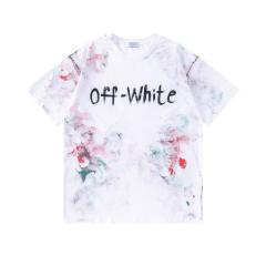 OW Brushstroke Smudge Tie-dye Arrow Dual Front Back Short Sleeve T-shirt