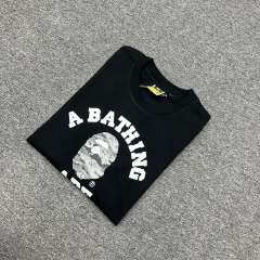 1:1 quality Bape Hand Painted Graffiti Ape Head Print Tee 2 colors