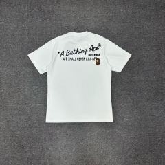 1:1 quality Bape Hand Painted Graffiti Ape Head Print Tee 2 colors