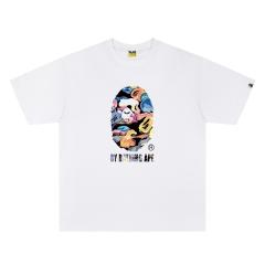 A Bathing Ape Bape FW25 Art Camo Ape Head Front Print Short Sleeve T-shirt