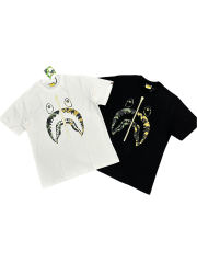 1:1 quality Bape Shark Zipper Print Tee 2 colors