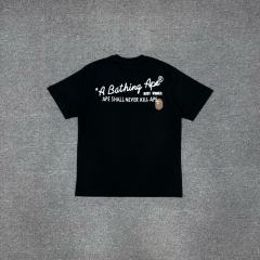 1:1 quality Bape Hand Painted Graffiti Ape Head Print Tee 2 colors