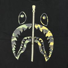 1:1 quality Bape Shark Zipper Print Tee 2 colors