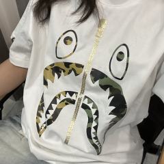 1:1 quality Bape Shark Zipper Print Tee 2 colors