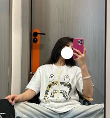 1:1 quality Bape Shark Zipper Print Tee 2 colors