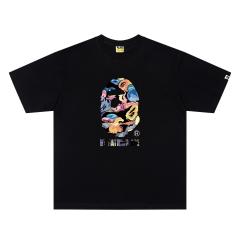 A Bathing Ape Bape FW25 Art Camo Ape Head Front Print Short Sleeve T-shirt