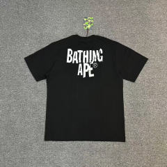 1:1 Quality Bape Ape Big Ape Logo T-Shirt Black White