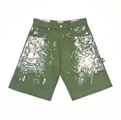 1:1 Top Quality Gallery Dept Paint Splatter Carpenter Work Shorts