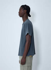 1:1 Top Quality DÉPT. Front & Sport Elegant Back Print Washed Grey Short Sleeve T-shirt