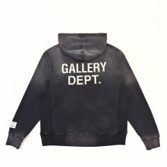 1:1 Quality Gallery Dept Paint Splatter Fade Wash Hoodie Dual Print Drawstring Pullover Sweatshirt