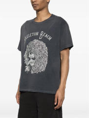 1:1 Top Quality Gallery Skeleton Beach Art That Kills Dual Front Back Print Fade Wash Raw Hem Short Sleeve T-shirt