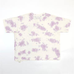 1:1 Top Quality Paly Hollywood Family New Orleans Tie Dye Distressed Cropped Short Sleeve T-shirt