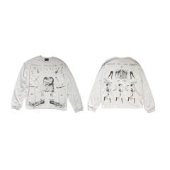 ERD TOfficial Philosophy Of Imperialism Vintage Political Collage Dual Print Off White Long Sleeve Tee