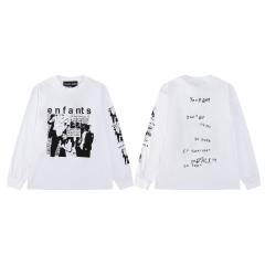ERD Vintage Couple Figure Dual Print Off White Long Sleeve Tee