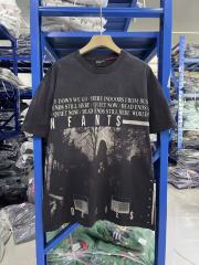ERD Enfants Riches Déprimés Forest Silhouette Poem Text Vintage Acid Black T-Shirt