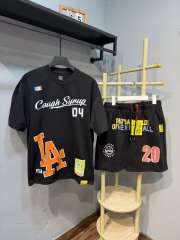 Anime Character Letter Print T-Shirt & Shorts Casual Streetwear Set 21 colors 29288563