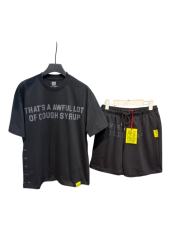 Anime Character Letter Print T-Shirt & Shorts Casual Streetwear Set 21 colors 29288563