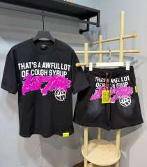 Anime Character Letter Print T-Shirt & Shorts Casual Streetwear Set 21 colors 29288563
