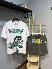 Anime Character Letter Print T-Shirt & Shorts Casual Streetwear Set 21 colors 29288563