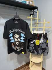 Anime Character Letter Print T-Shirt & Shorts Casual Streetwear Set 21 colors 29288563