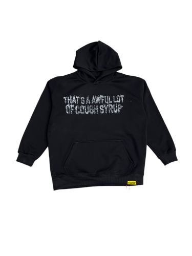 Worn Out White Slogan Print Back Vertical Smoke Distorted Letter Dual Side All Over Print Fleece Hoodie 29355897