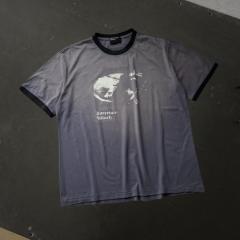 ERD Enfants Riches Déprimés Grey Vintage Ringer Tee Porcelain Ullach Skull Graphic Gothic Streetwear Tee