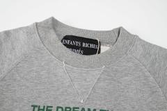 ERD Heather Grey Raglan Crewneck Pullover ERD Figure Graphic "The Dream That Don’t Go Away" Sweatshirt