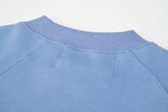 ERD Light Blue Raglan Crewneck Pullover ERD Nun Sketch Portrait Graphic Vintage Sweatshirt