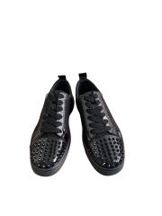 1:1 quality version 27877940 Snake Pattern Front Toe Studded Patchwork Low Top Shoes