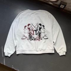 ERD Vintage Crewneck Hexagram Collage Print Grunge Gothic Sweatshirt