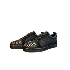 1:1 quality version 27872523 Black Mesh Heel Leather Low Top Shoes