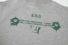 ERD Heather Grey Raglan Crewneck Pullover ERD Figure Graphic "The Dream That Don’t Go Away" Sweatshirt