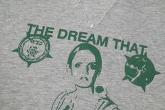 ERD Heather Grey Raglan Crewneck Pullover ERD Figure Graphic "The Dream That Don’t Go Away" Sweatshirt