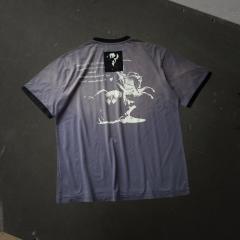 ERD Enfants Riches Déprimés Grey Vintage Ringer Tee Porcelain Ullach Skull Graphic Gothic Streetwear Tee
