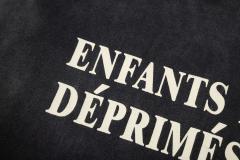 ERD Gradient Washed Black Long Sleeve Tee Enfants Riches Deprimes Front Text Logo Pocket Long Sleeve T-Shirt