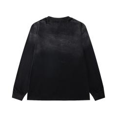 ERD Gradient Washed Black Long Sleeve Tee Enfants Riches Deprimes Front Text Logo Pocket Long Sleeve T-Shirt