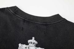 ERD Vintage Washed Black Long Sleeve T-Shirt Saint Teresa Statue Graphic French Text