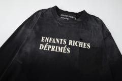 ERD Gradient Washed Black Long Sleeve Tee Enfants Riches Deprimes Front Text Logo Pocket Long Sleeve T-Shirt