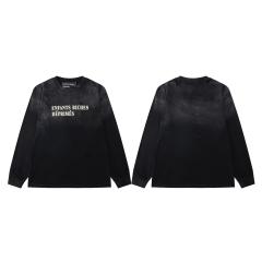ERD Gradient Washed Black Long Sleeve Tee Enfants Riches Deprimes Front Text Logo Pocket Long Sleeve T-Shirt
