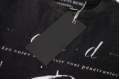 ERD Vintage Washed Black Long Sleeve T-Shirt Saint Teresa Statue Graphic French Text