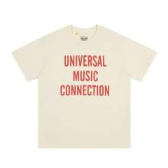 Vintage Hip Hop Solid Cream Front Red Bold Stacked Text Print Oversized Crew Neck Cotton Tee 29358802