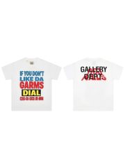 American Retro Casual Dual Front Multi Tone Block Slogan Back Layered Word Graphic Cotton Tee 29358823