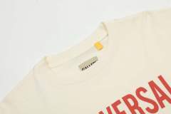 Vintage Hip Hop Solid Cream Front Red Bold Stacked Text Print Oversized Crew Neck Cotton Tee 29358802