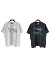 Retro Car License Plate Print Washed Distressed Cotton Tee 2 colors 29357981