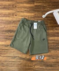 Men Tech Fleece Shorts | Army Green Drawstring Athletic Sweat Shorts