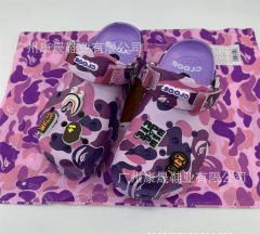 Bape x Crocs Clogs Camo Sandals Men Women Size 4-11 Purple