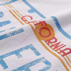 Retro Car License Plate Print Washed Distressed Cotton Tee 2 colors 29357981